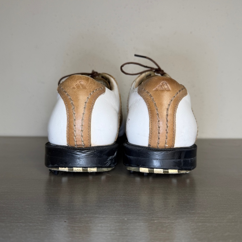 adidas White and Tan Men's Oxfords - Picture 7 of 11